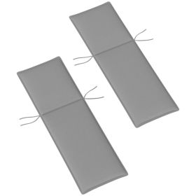 Foldable Chaise Lounge Cushion Set Of 2, Outdoor Lounge Chair Cushion Set, 200gsm Fabric, 76 X 23, Gray (Option: Gray)