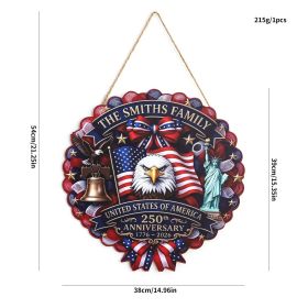 1PC Wooden tags for Independence Day, patriotic American homes, rural areas, wooden walls, door decorations, wooden crafts (Color: 67, size: 30*30*0.5cm)