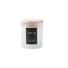 Smokeless Handmade Soy Wax Scented Candle With Clear Wooden Cover (style: Invert Paris)